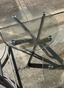 Two Glass End Table