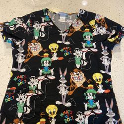 Looney Tunes Scrubs Top
