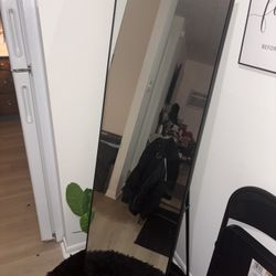Full length mirror black frame with stand