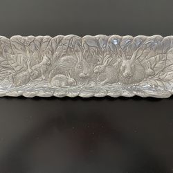 Bunny, Oblong Tray By Arthur Court