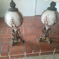 Two. Antique Lamps.   $460.   For The Pair. (OBO)