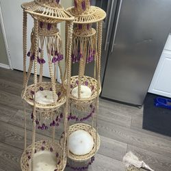 Vintage 1970s macramé plant holders