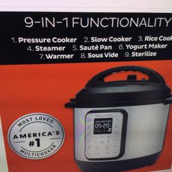 6 QUART Instant Pot Duo Plus 9-1 Electric Pressure Cooker Open Box Never Used 