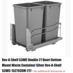 Rev A Shelf  53WC  Pullout Waste Container 