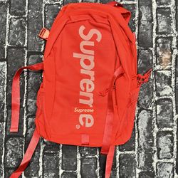 supreme red backpack