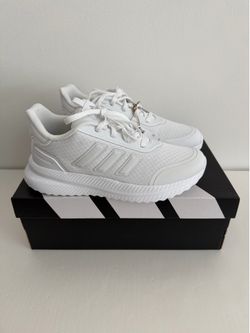 Size 5 women new adidas running sneakers all white