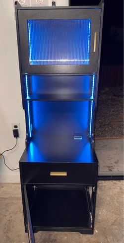 Black Cat Litter Box Enclosure Cabinet