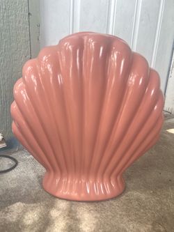 Vintage Shell, Clam Shape Vase 14”