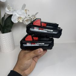 Milwaukee (2) 3.0 High Output Batteries M18