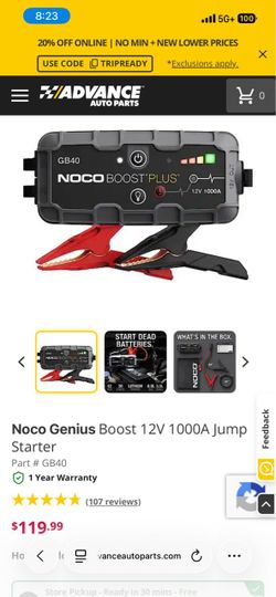 NOCO Boost Plus GB40 Jump Starter 1000A