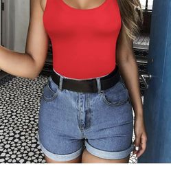 Mango Pop Red Bodysuit Size Small 