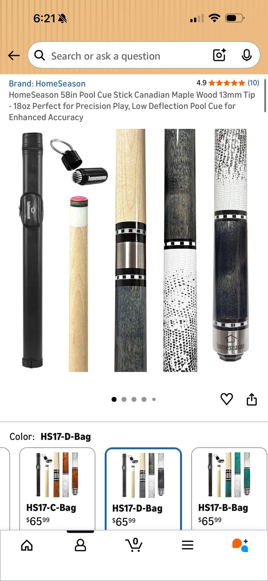 Pool Cue Stick With Case !