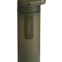 GRAYL UltraPress 16.9 oz Water Purifier & Filter Bottle for Hiking, Backpacking, Survival, Travel (Olive Drab)