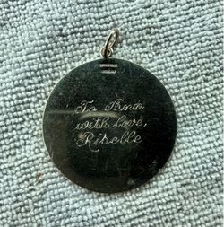 Vtg Tiffany & Co Sterling “Jumbo” Round Blank Pendant Disc Charm