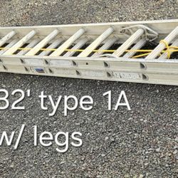 32 foot Werner aluminum ladder-type 1A(300#)-w/legs