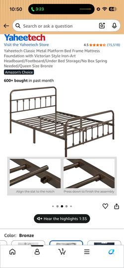 Queen bed frame