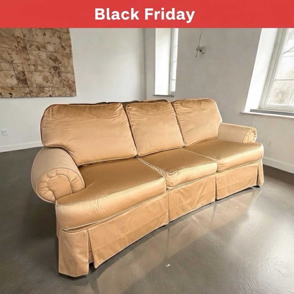Gold-Hued Havertys Sofa | DELIVERY AVAILABLE