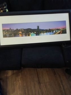 Framed skyline of Portland