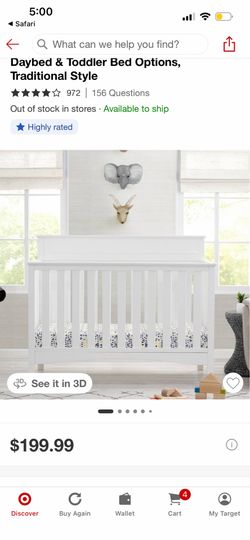 Two Delta 4 in 1 cribs - white