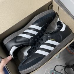 adidas gazelle silver green womens adidas Samba Indoor Shoes, Black/White/Red / 11