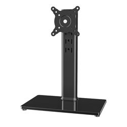 Single LCD Computer Monitor Free-Standing Desk Stand Mount Riser for 13 inch to 32 inch screen with Swivel, Height Adjustable, Rotation, Vesa Base Sta