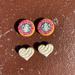 Starbucks And Heart Choncas Croc Charms