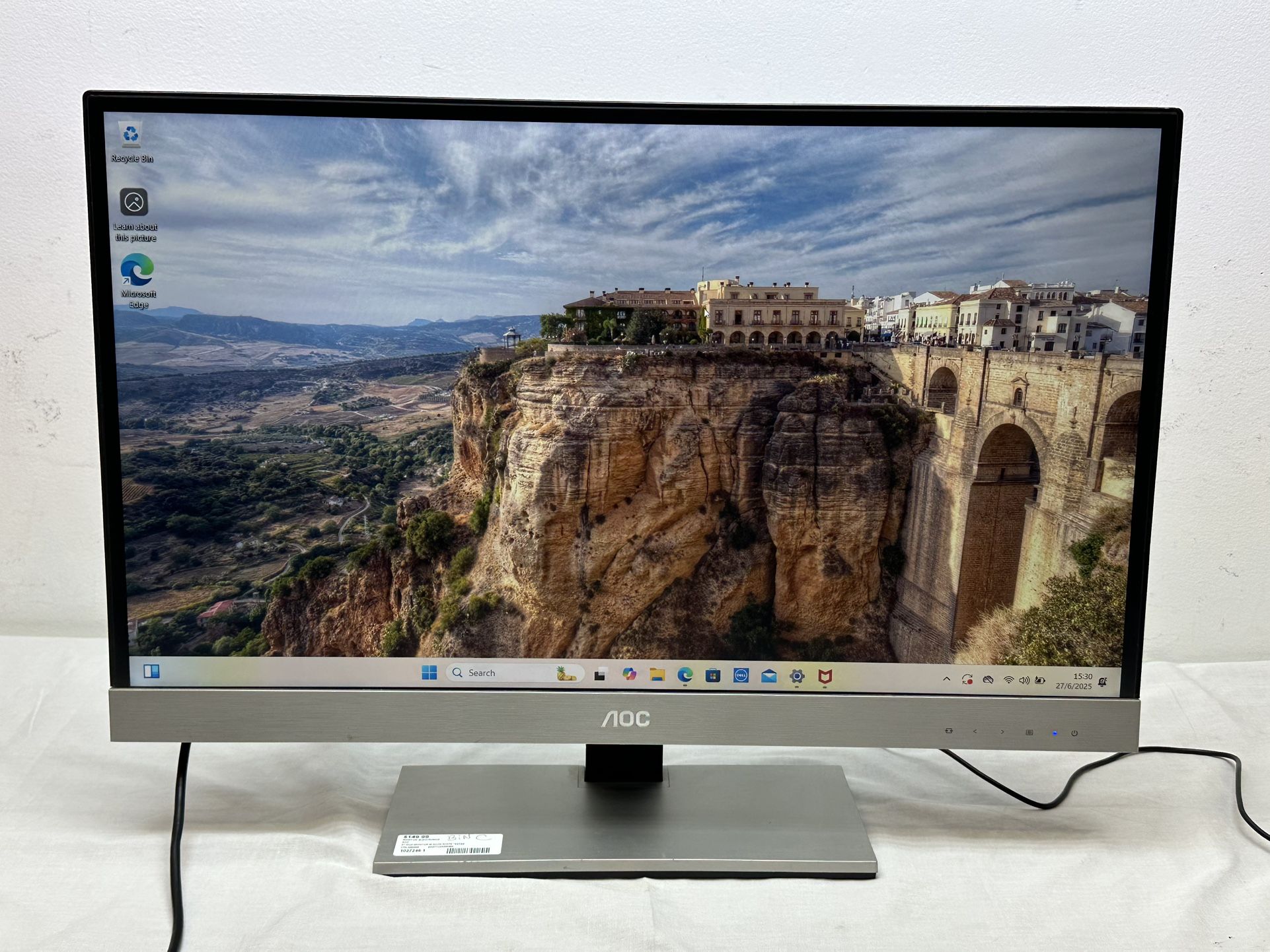 AOC 27" LED Monitor Widescreen 1080p HD HDMI