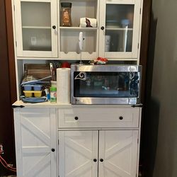 Kitchen Pantry Hutch Storage Cabinet
