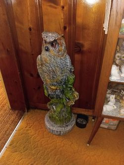Large Resin Owl Figurine Statue
