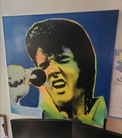 Steve Kaufman Elvis Presley painting