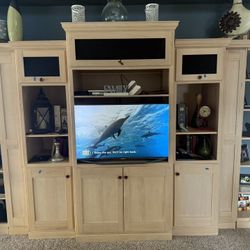 Handmade White Ash Entertainment Center