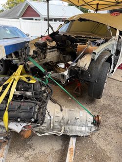 Pulled Engine and Transmission Assembly