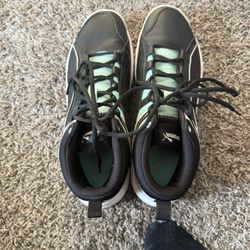 Black Leather Puma Shoes