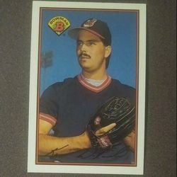 Bowman 1989 Kevin Wickander Cleveland Indians #75 Rookie RC Baseball Card Vintage Collectible Sports MLB