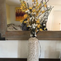 Vase With Faux Flowers 