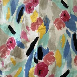 KATE SPADE PAINTBALL FLORAL PINK Multi Color SHOWER CURTAIN new