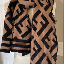 FENDI FF Multicolor Wool & Viscose Shawl (Authentic) 