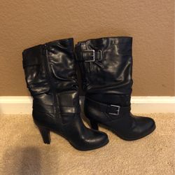 Women’s “Amorie” size 5.5 black calf high boot