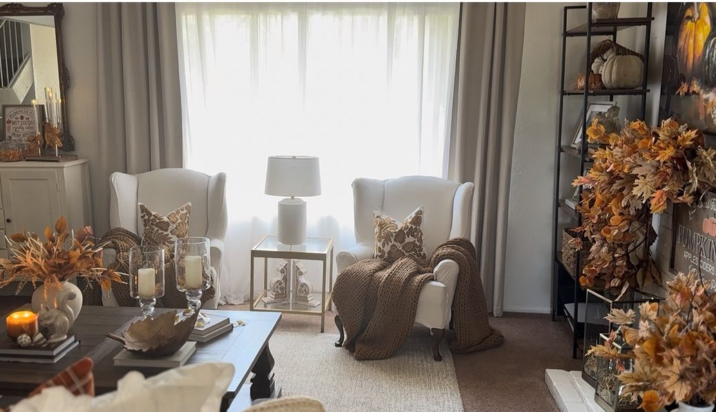 Set Of Two Chairs With Cream Velvet Covers, Wingback Chairs,  Onstage Chairs 