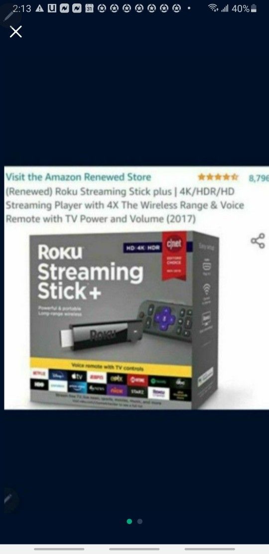 NEW ROKU STREAMING STICK 4K NEW - AMAZON RETURN 