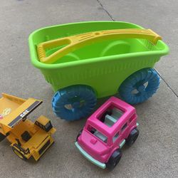 Sand Toys And Wagon 
