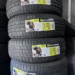 SET OF FOUR NEW TIRES 235/60/18 ATLANDER INCLUDING MOUNT AND BALANCE, ASK FOR SIZES AND BRANDS 