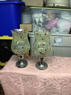 Mosaics set of candle holder