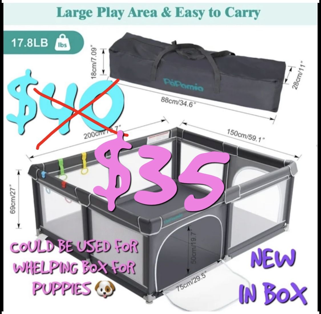 PLAYPEN DOG AND PETS NEW