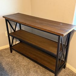 Farmhouse Industrial Console / Bookshelf
