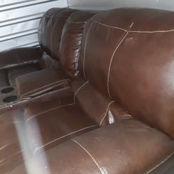 Reclining Leather Love Seat