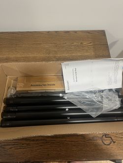 black long curtain rod