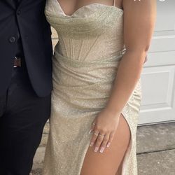 Gold Prom Dress Size 4