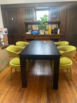 Table & 4 Upholstered Chairs