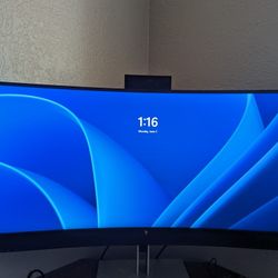 HP 34 In Gaming Curved Monitor W Cam And Mic